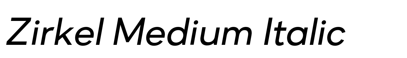 Zirkel Medium Italic